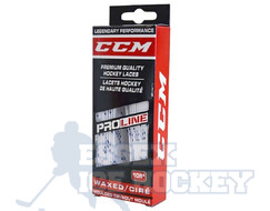 CCM White Waxed White Hockey 108 Laces