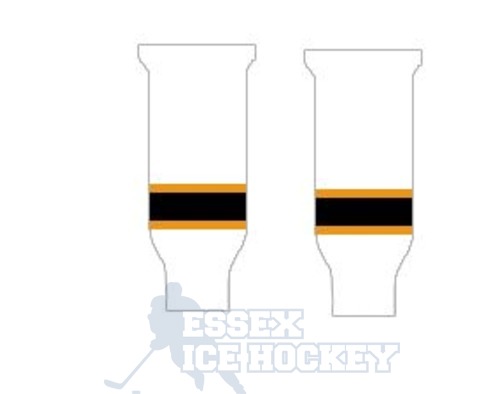 Hockey Socks Knitted Junior Boston White 