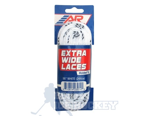 A&R Extra Wide Hockey Laces White