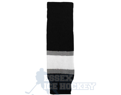 Hockey Socks Knitted Junior LA Kings Black White Violet