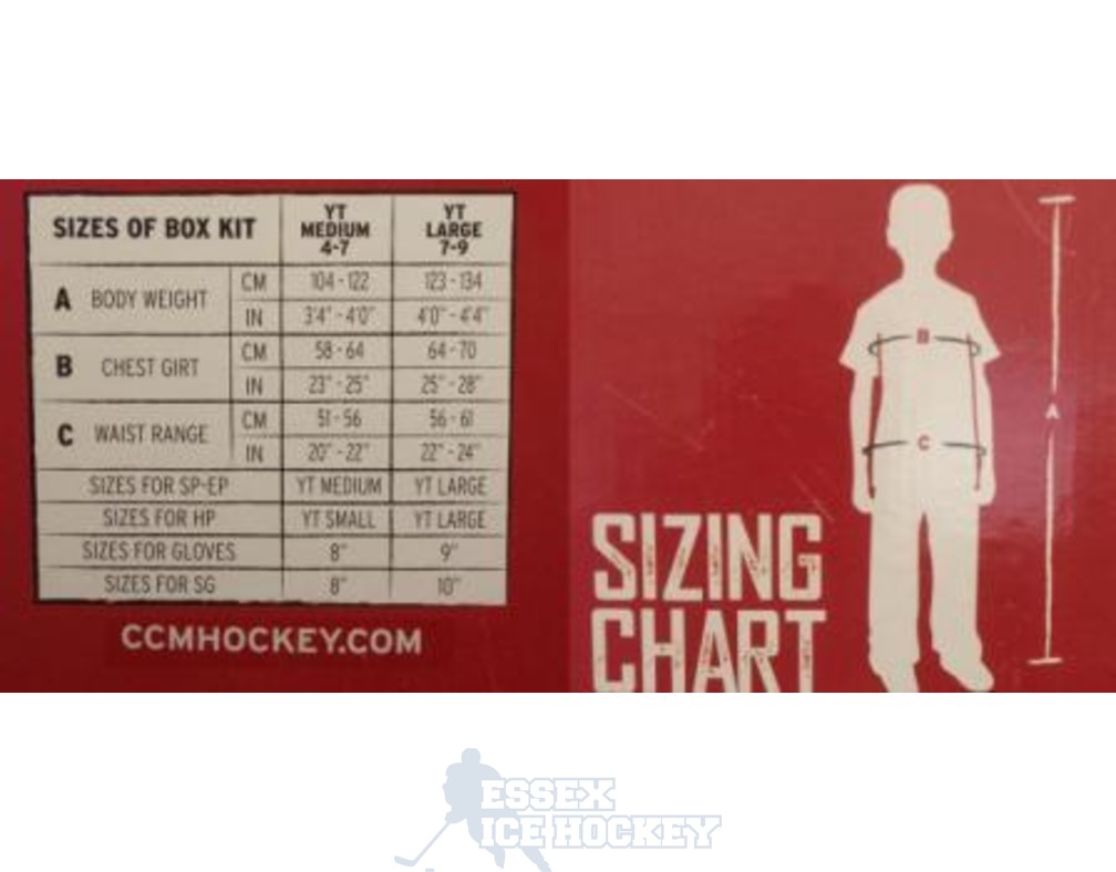 Ccm Glove Size Chart