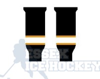 Hockey Socks Knitted Junior Boston Black